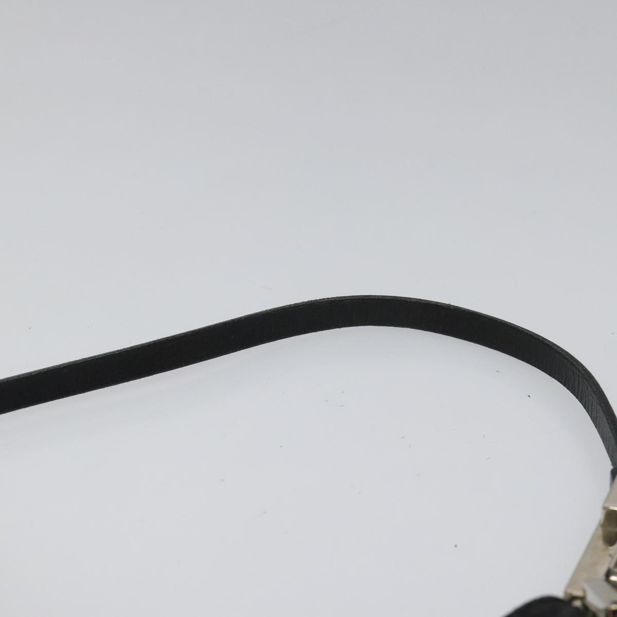 FENDI Zucchino Canvas Shoulder Bag Black Auth 112119