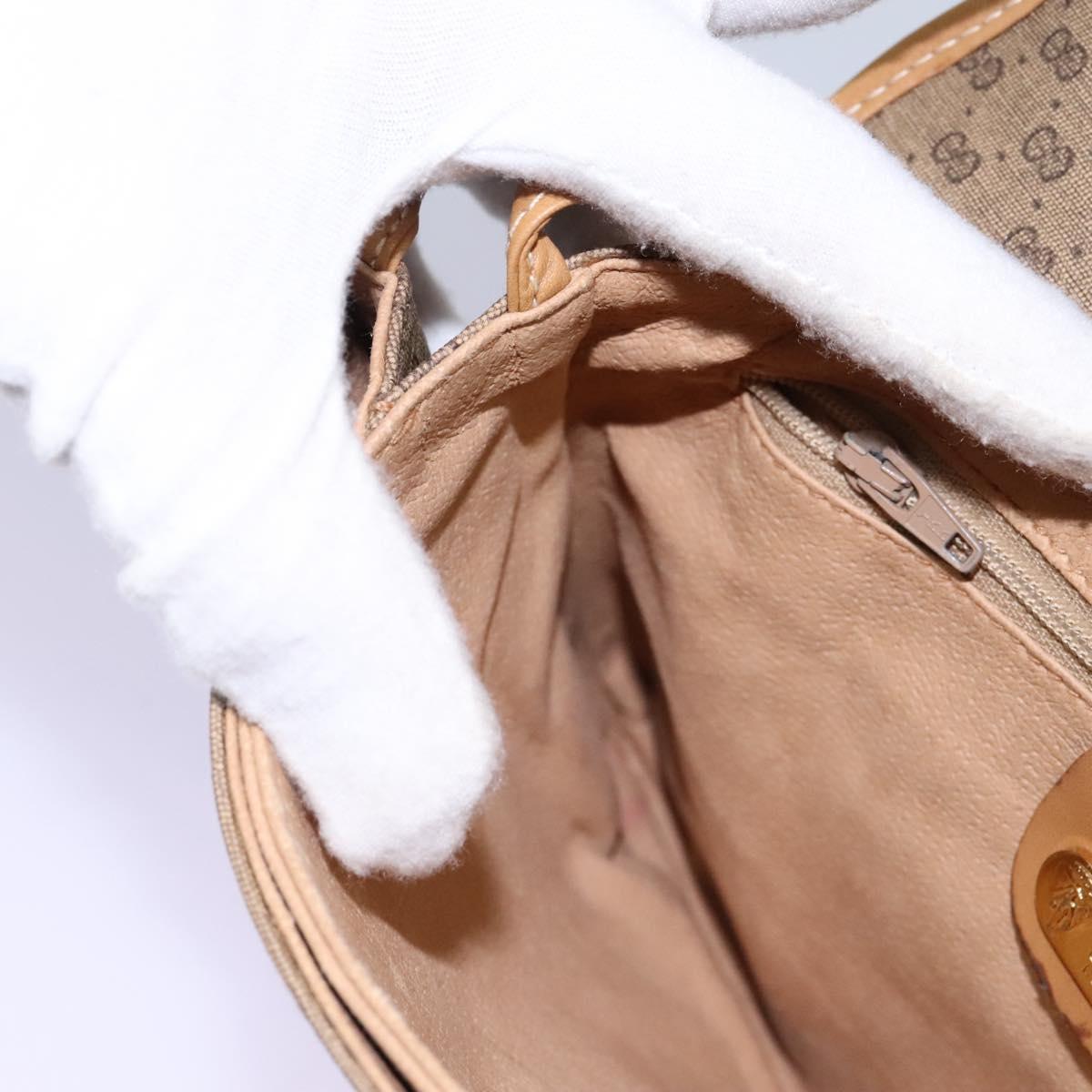 GUCCI Micro GG Supreme Shoulder Bag PVC Beige Brown gold 007 92 5548 Auth 112193