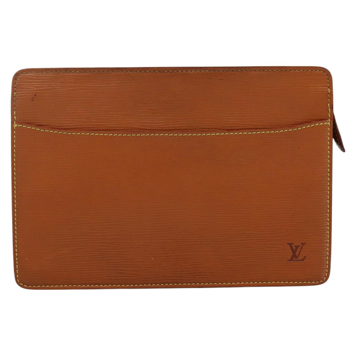 LOUIS VUITTON Epi Pochette Homme Clutch Bag Zipangu Gold M52528 LV Auth 112281