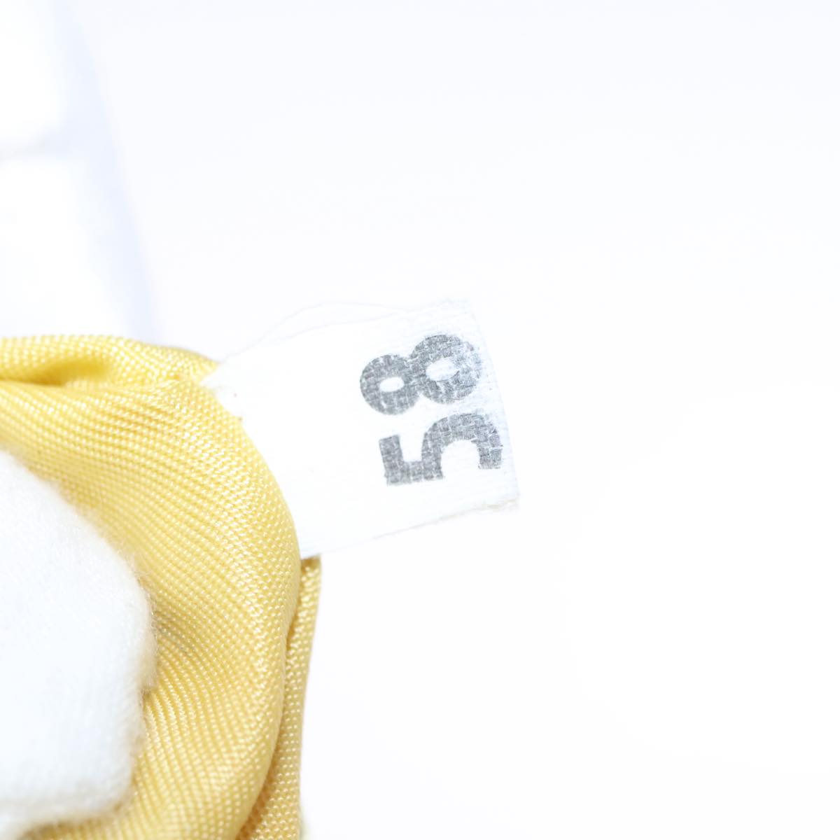 PRADA Accessory Pouch Nylon Yellow Silver Auth 112287