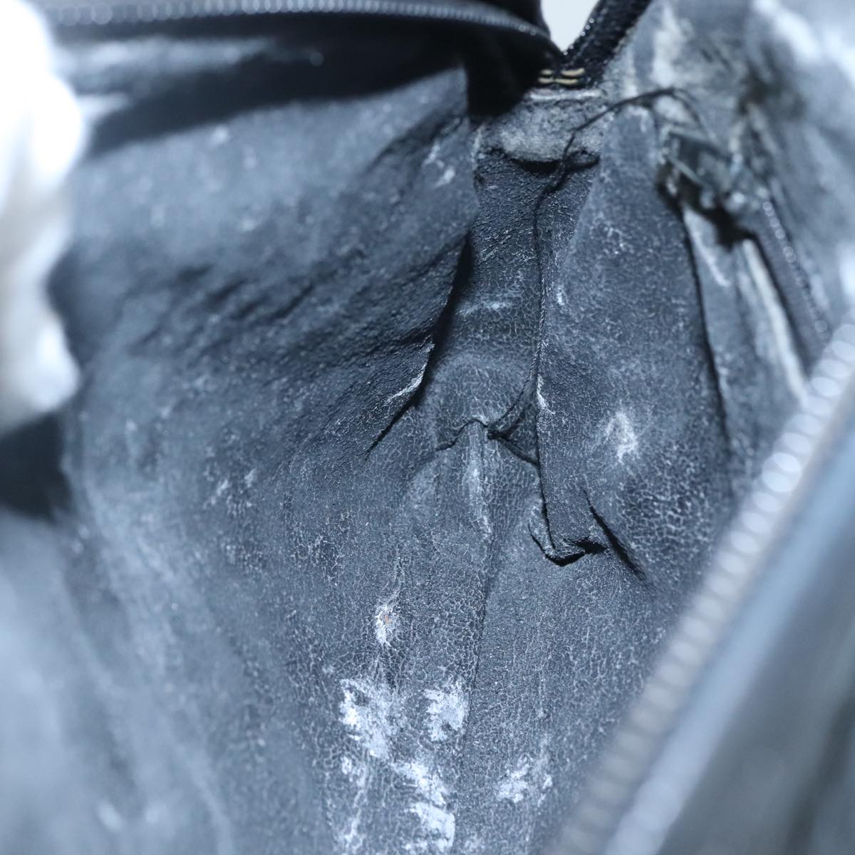 BALLY Clutch Bag Leather Black Gold Auth 112313