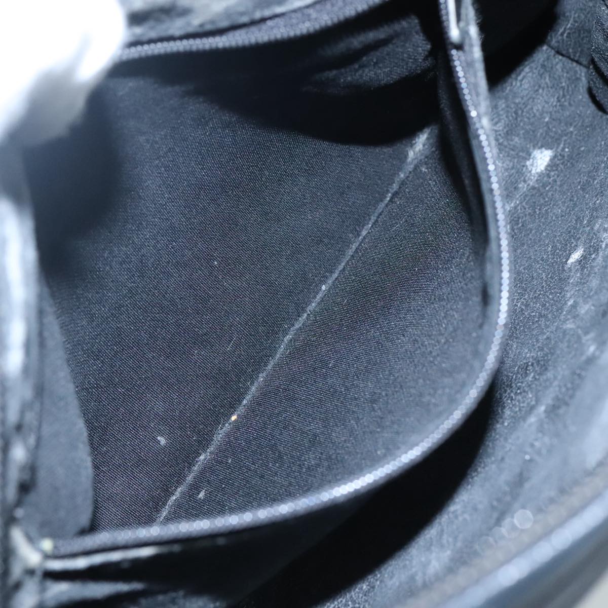 BALLY Clutch Bag Leather Black Gold Auth 112313