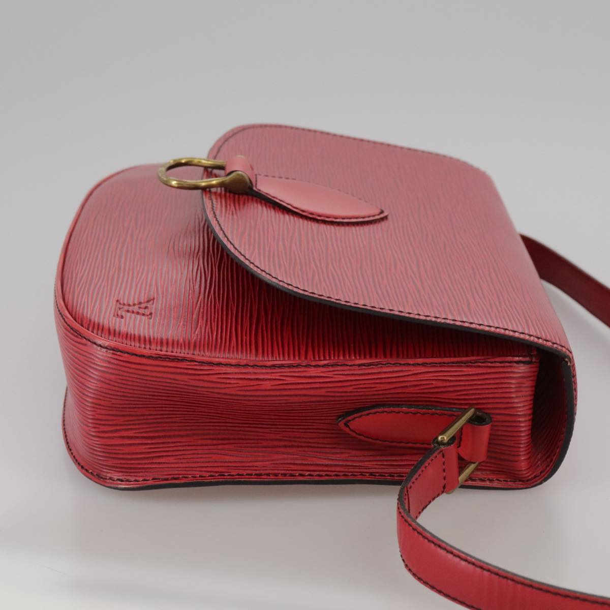LOUIS VUITTON Epi Saint Cloud GM Shoulder Bag Red M52197 LV Auth 112325
