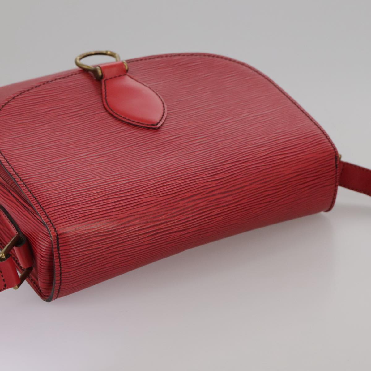 LOUIS VUITTON Epi Saint Cloud GM Shoulder Bag Red M52197 LV Auth 112325