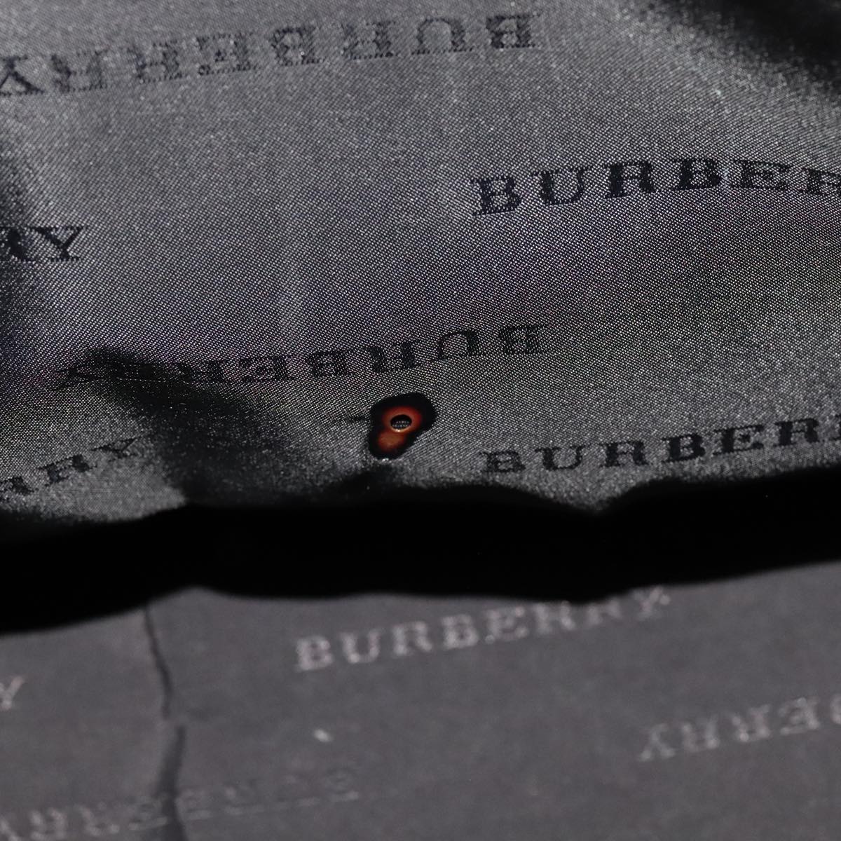 BURBERRY Nova Check Hand Bag Canvas Leather Beige Brown Silver Auth 112330