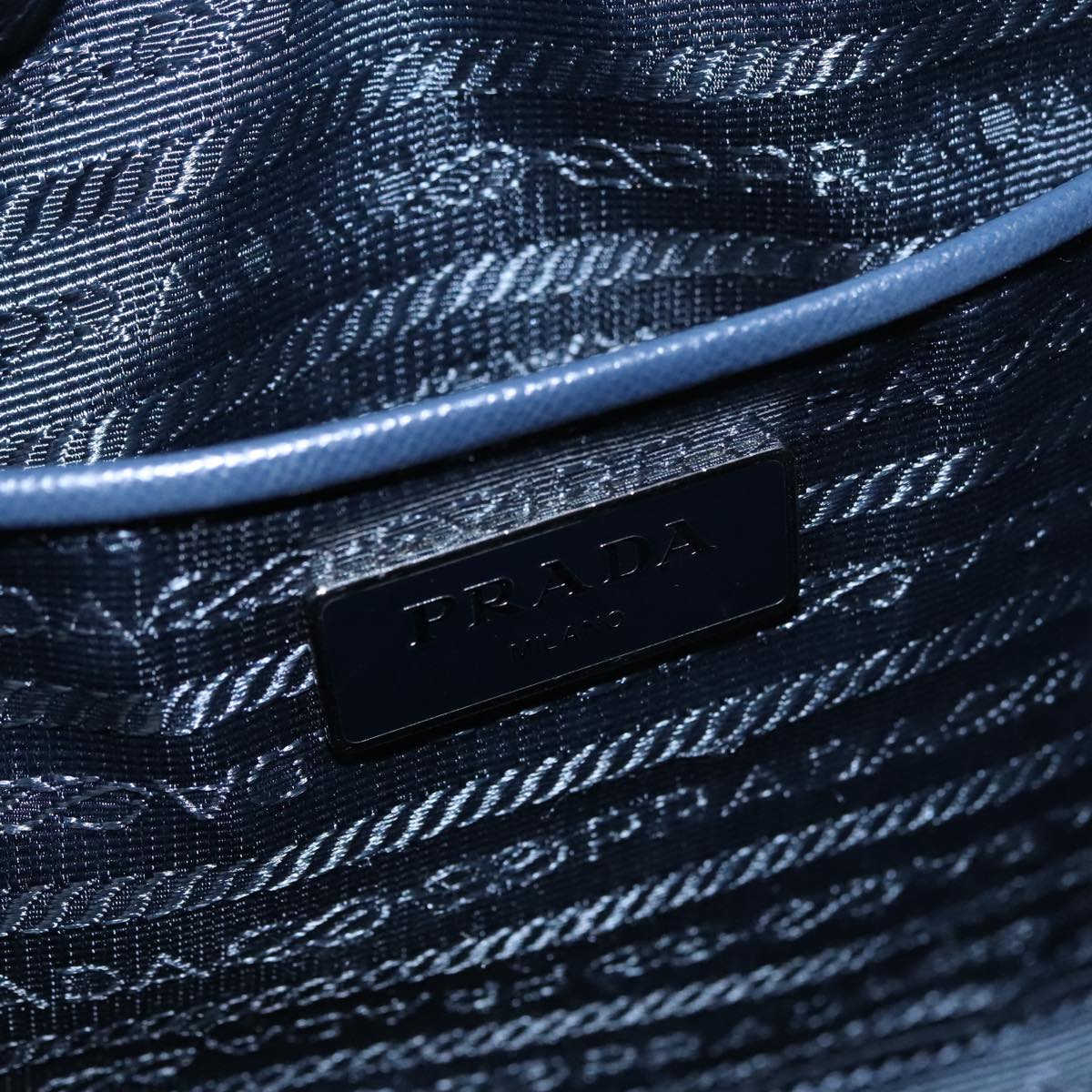 PRADA Hand Bag Nylon 2way Green Auth 112380