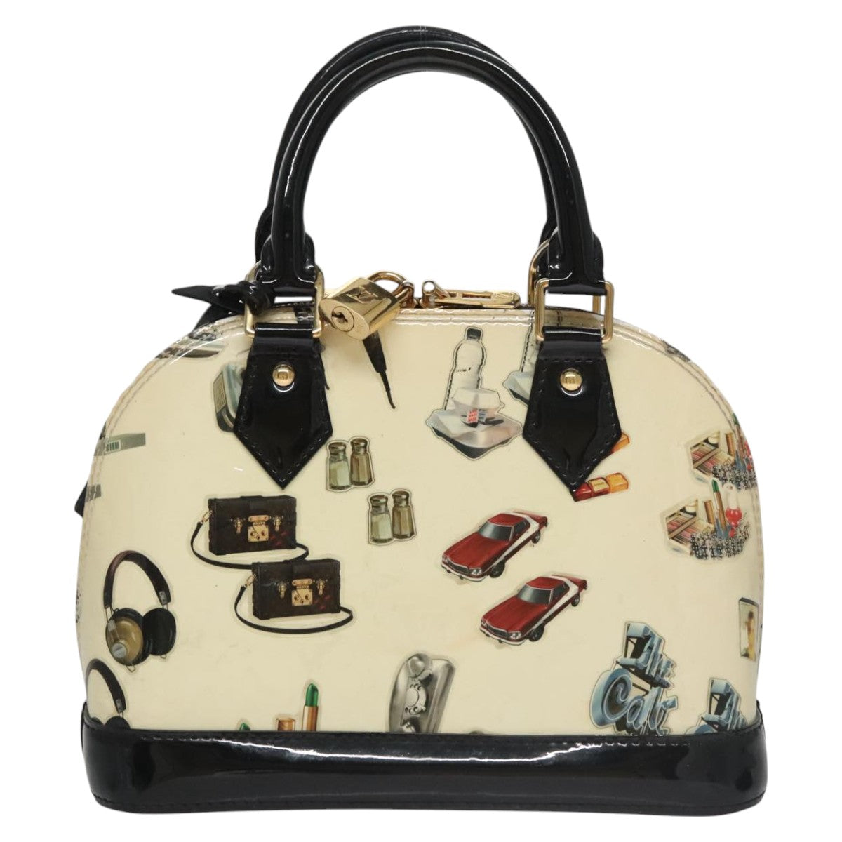LOUIS VUITTON Vernis Nicolas Ghesquière Alma BB Hand Bag 2way M50419 Auth 112405