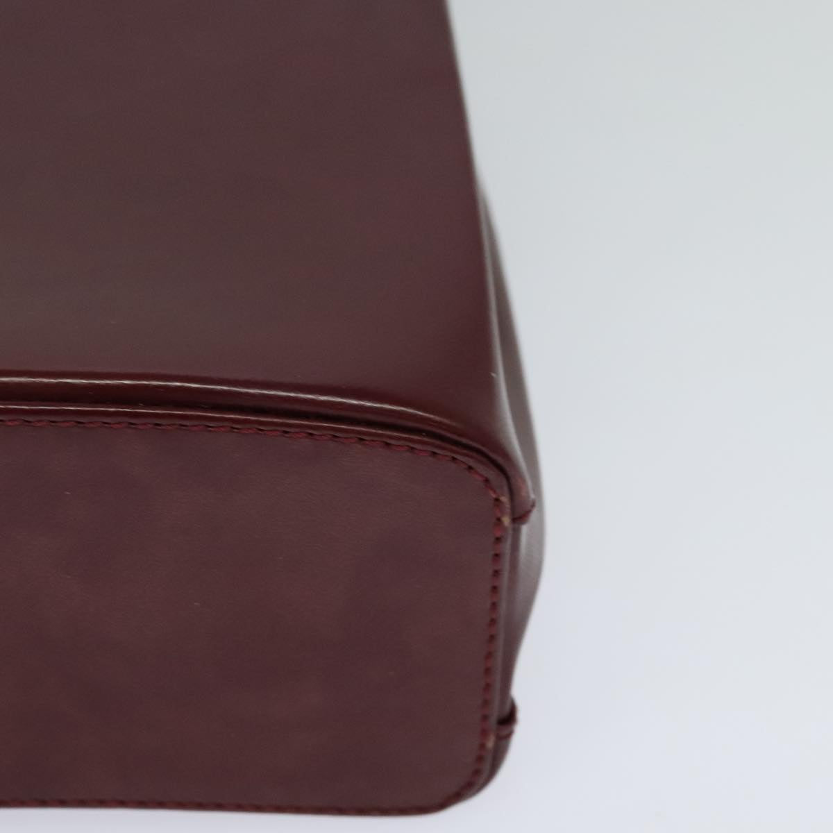 CARTIER Trinity Hand Bag Leather Red Auth 112444