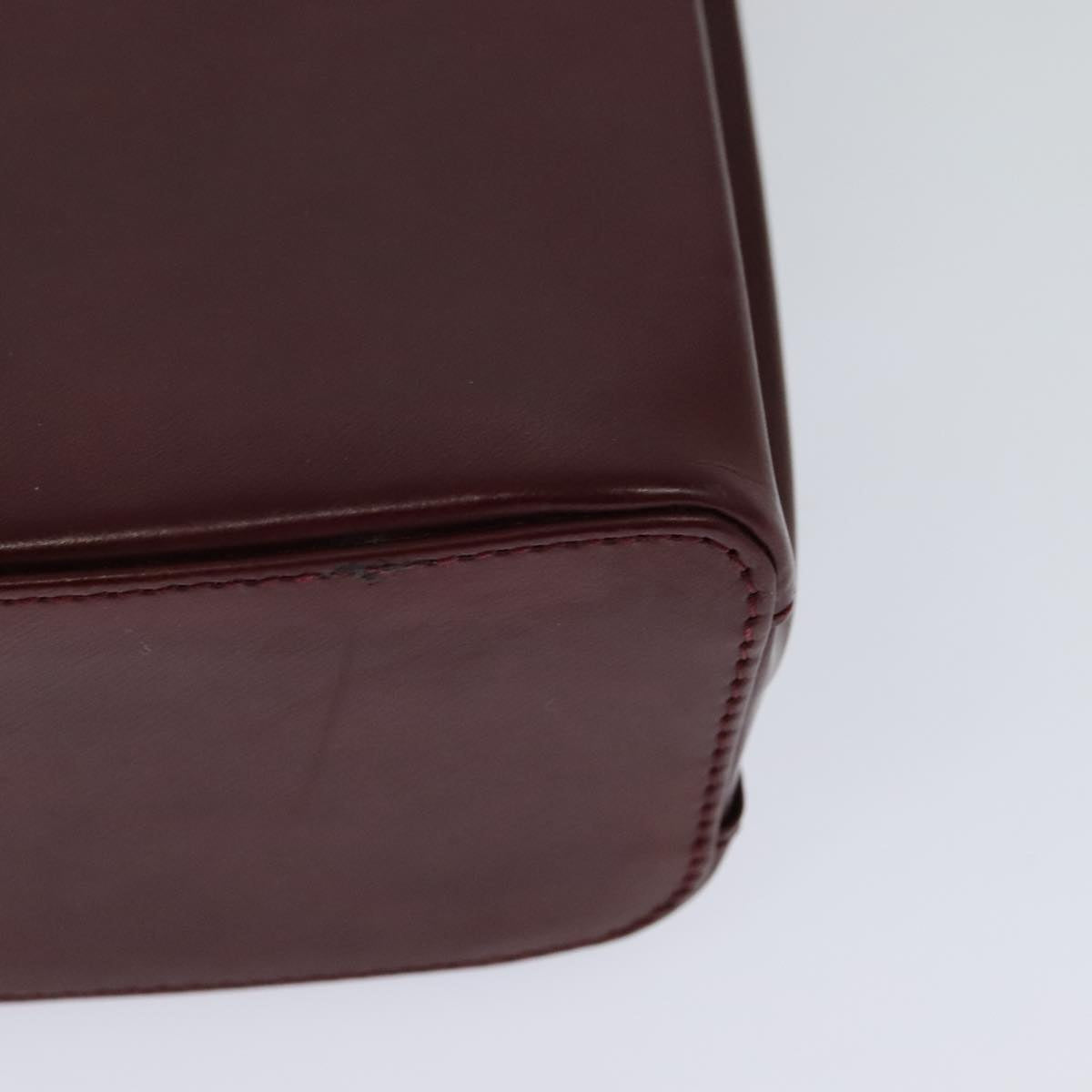 CARTIER Trinity Hand Bag Leather Red Auth 112444