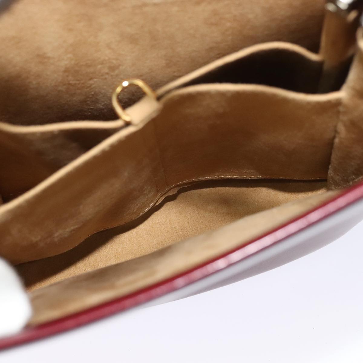 CARTIER Trinity Hand Bag Leather Red Auth 112444