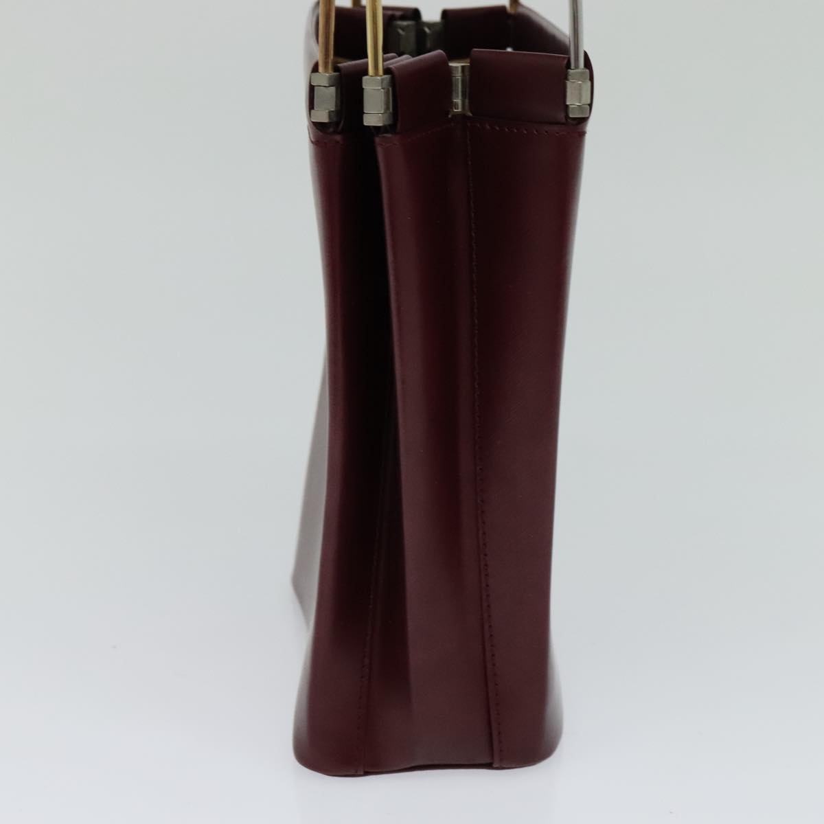 CARTIER Trinity Hand Bag Leather Red Auth 112444