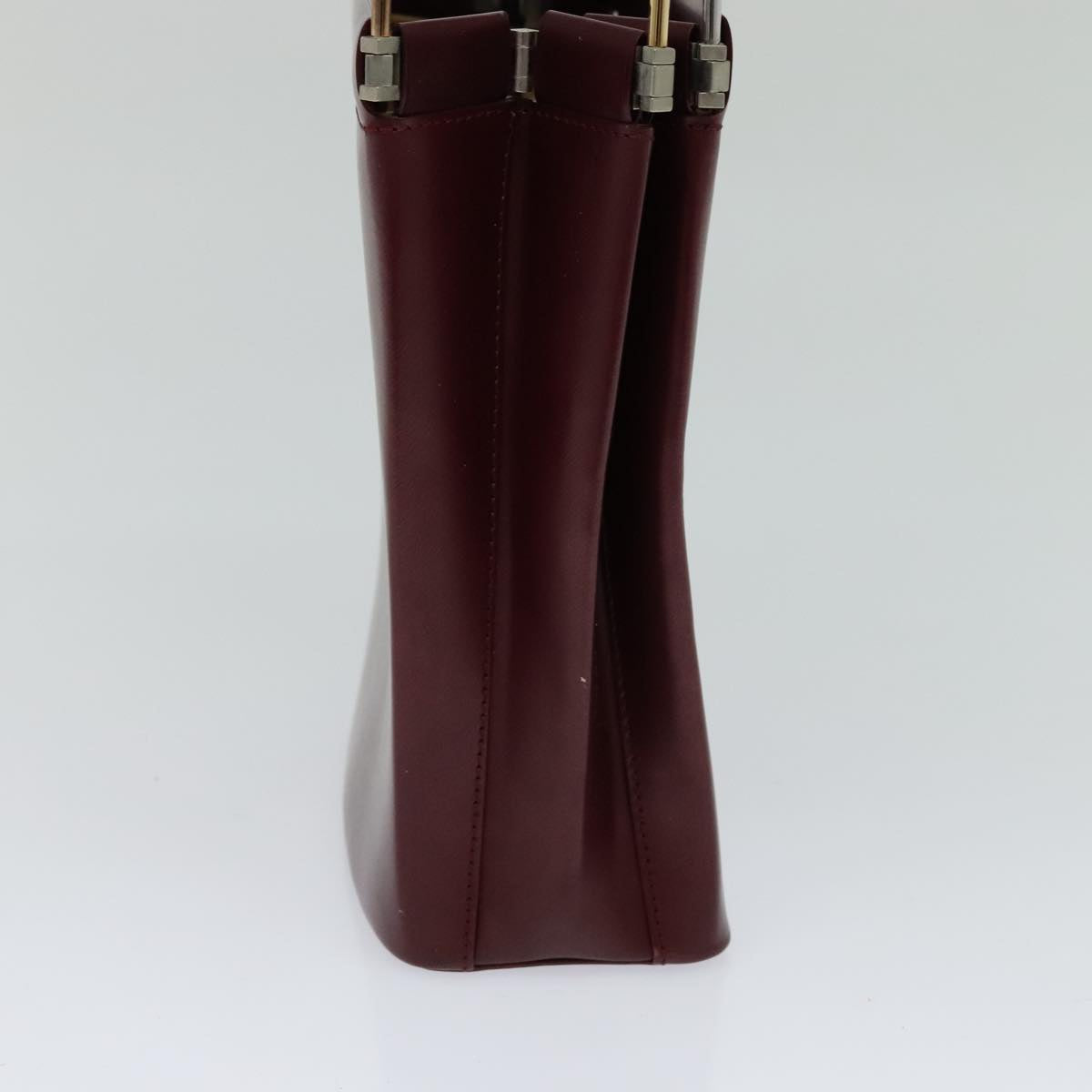 CARTIER Trinity Hand Bag Leather Red Auth 112444