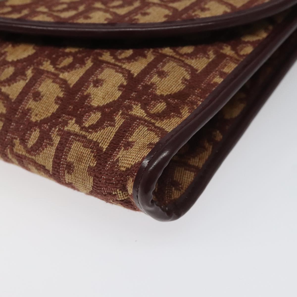 Christian Dior Trotter Canvas Shoulder Bag Red Auth 112495