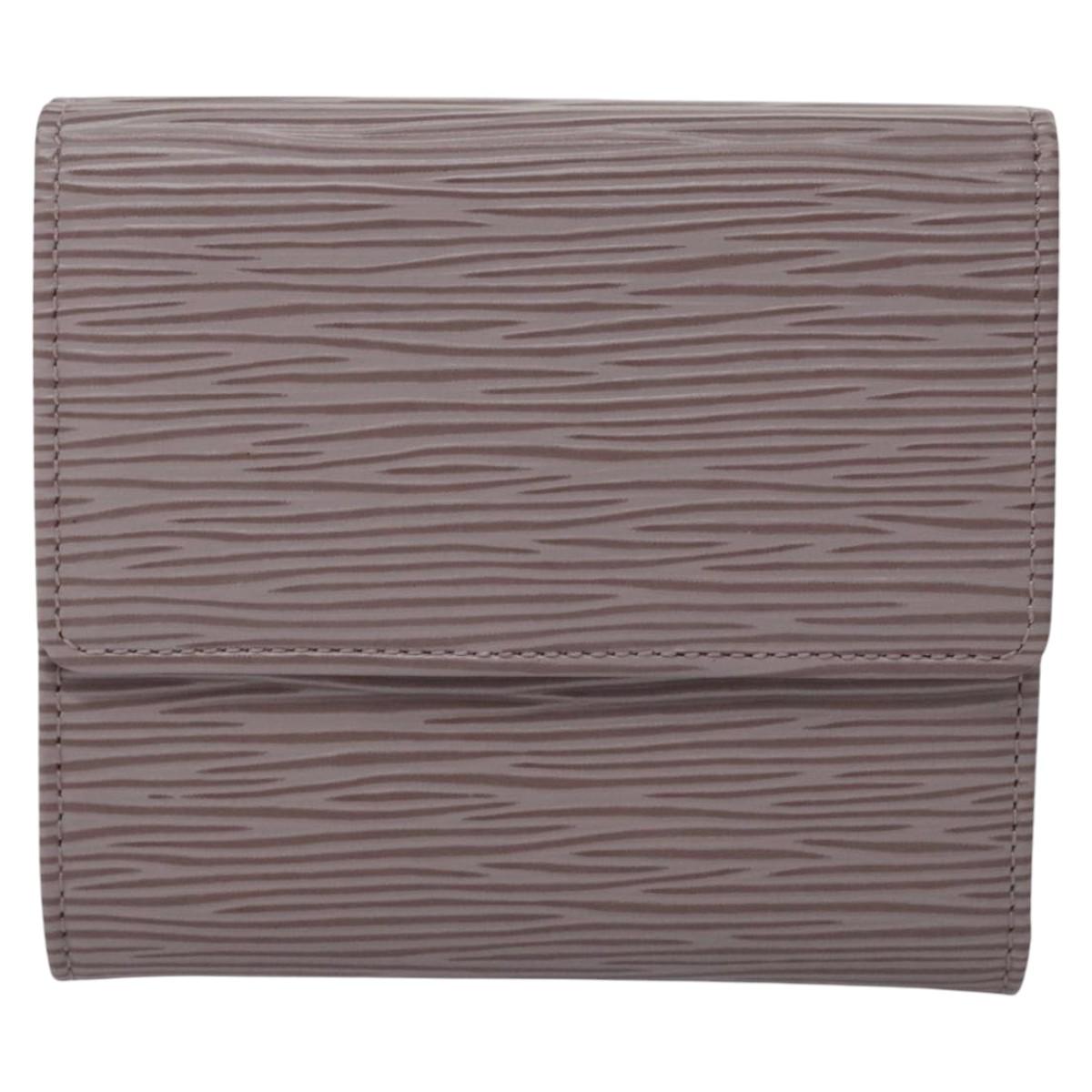 LOUIS VUITTON Epi Portefeuille Elise Wallet Lilac LV Auth 112525