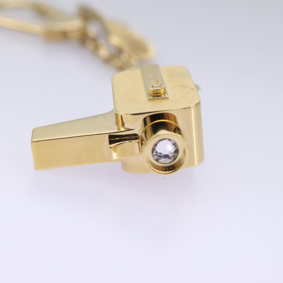 LOUIS VUITTON Porte Cles Cannes Key Holder metal Gold M65383 LV Auth 112527