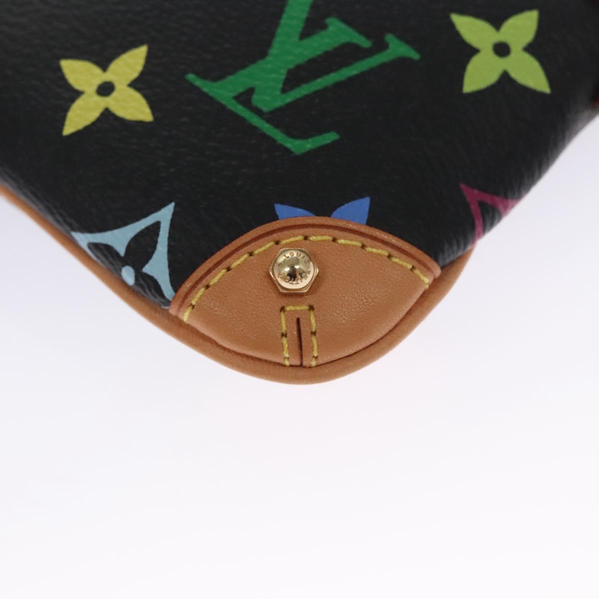 LOUIS VUITTON Multicolor Pochette Mira PM Pouch Black M60099 LV Auth 112528SAV