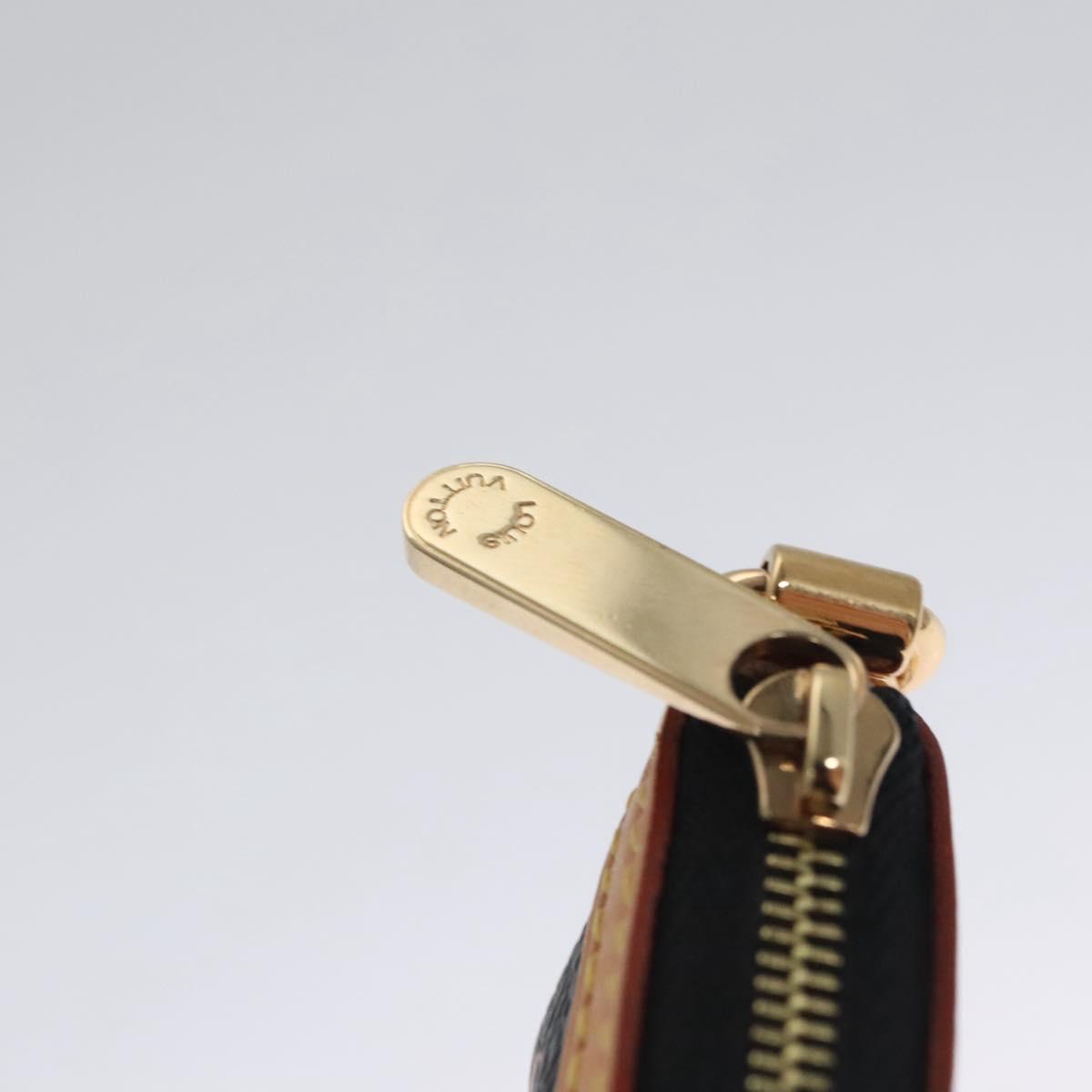 LOUIS VUITTON Multicolor Pochette Mira PM Pouch Black M60099 LV Auth 112528SAV
