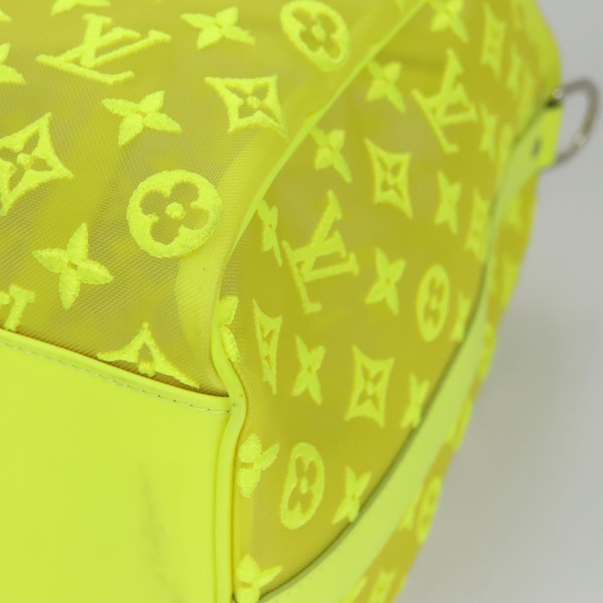 LOUIS VUITTON See Through Keepall Bandouliere 50 Bag Yellow M55380 Auth 112531SM