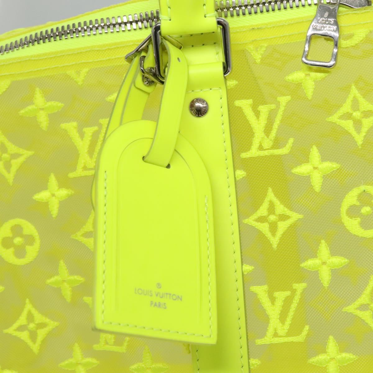 LOUIS VUITTON See Through Keepall Bandouliere 50 Bag Yellow M55380 Auth 112531SM