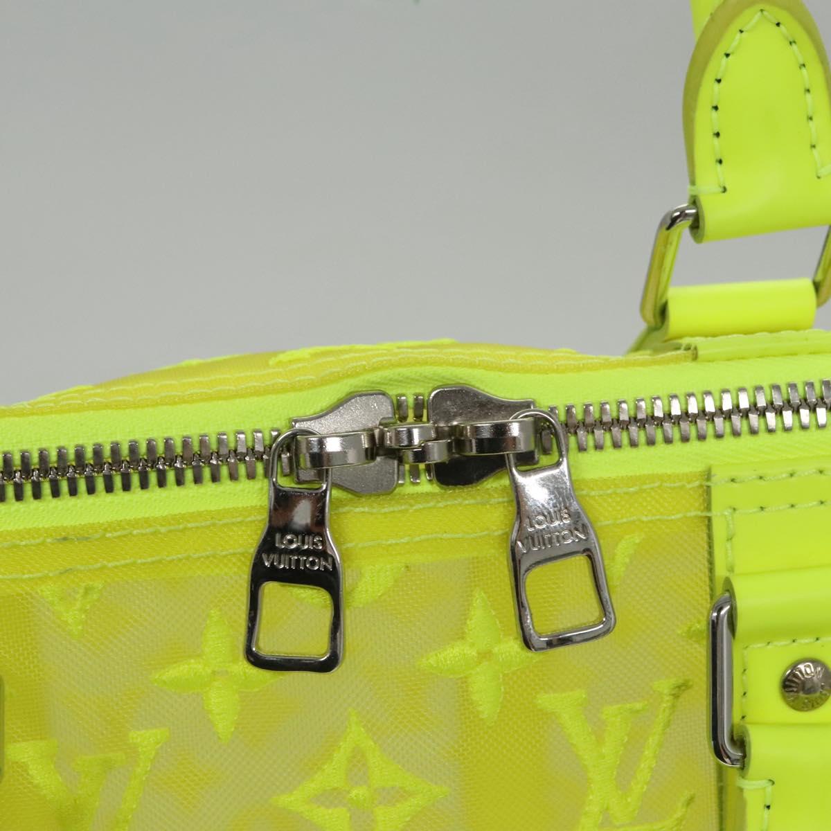 LOUIS VUITTON See Through Keepall Bandouliere 50 Bag Yellow M55380 Auth 112531A