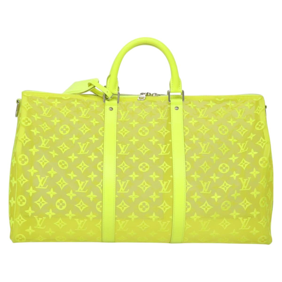 LOUIS VUITTON See Through Keepall Bandouliere 50 Bag Yellow M55380 Auth 112531SM