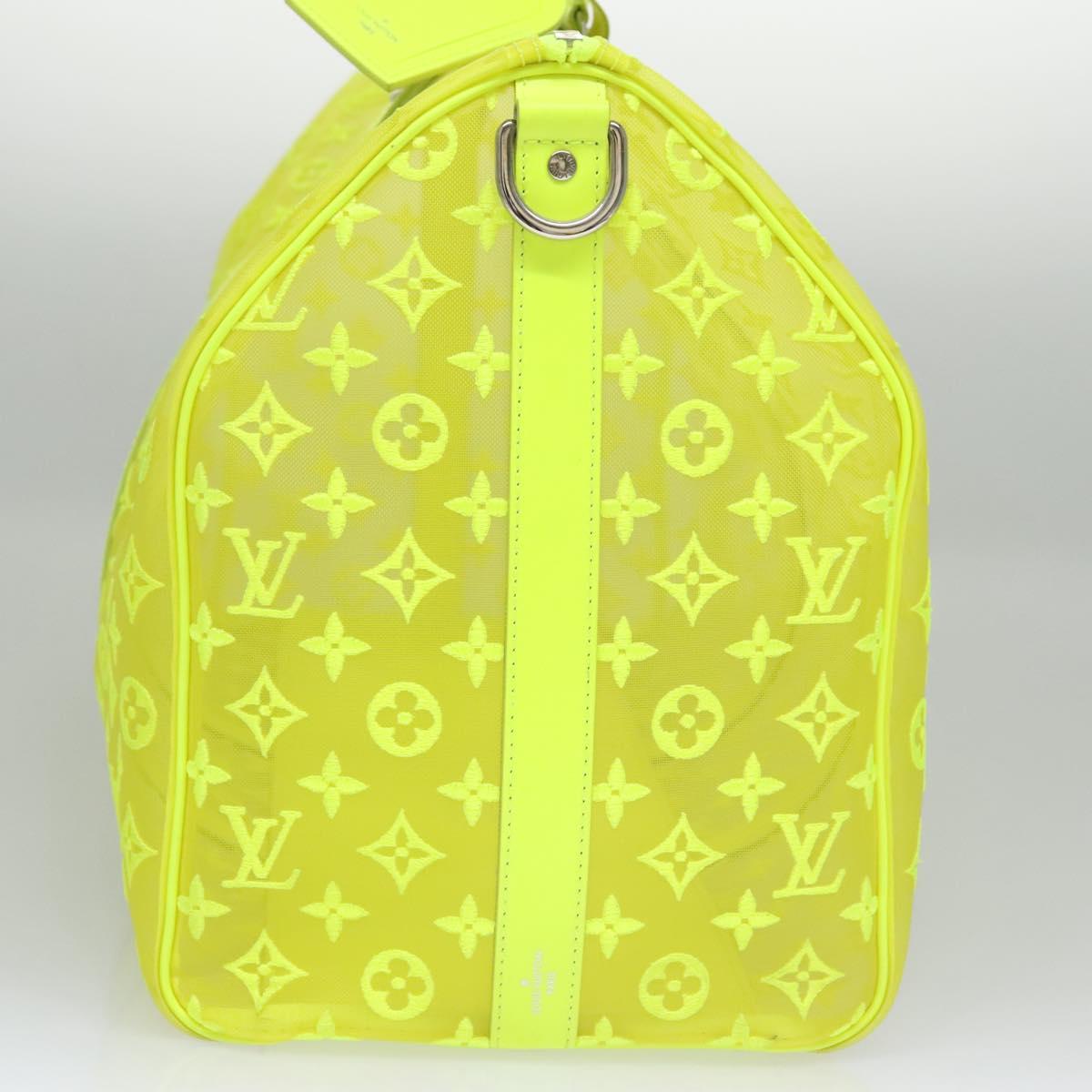 LOUIS VUITTON See Through Keepall Bandouliere 50 Bag Yellow M55380 Auth 112531SM