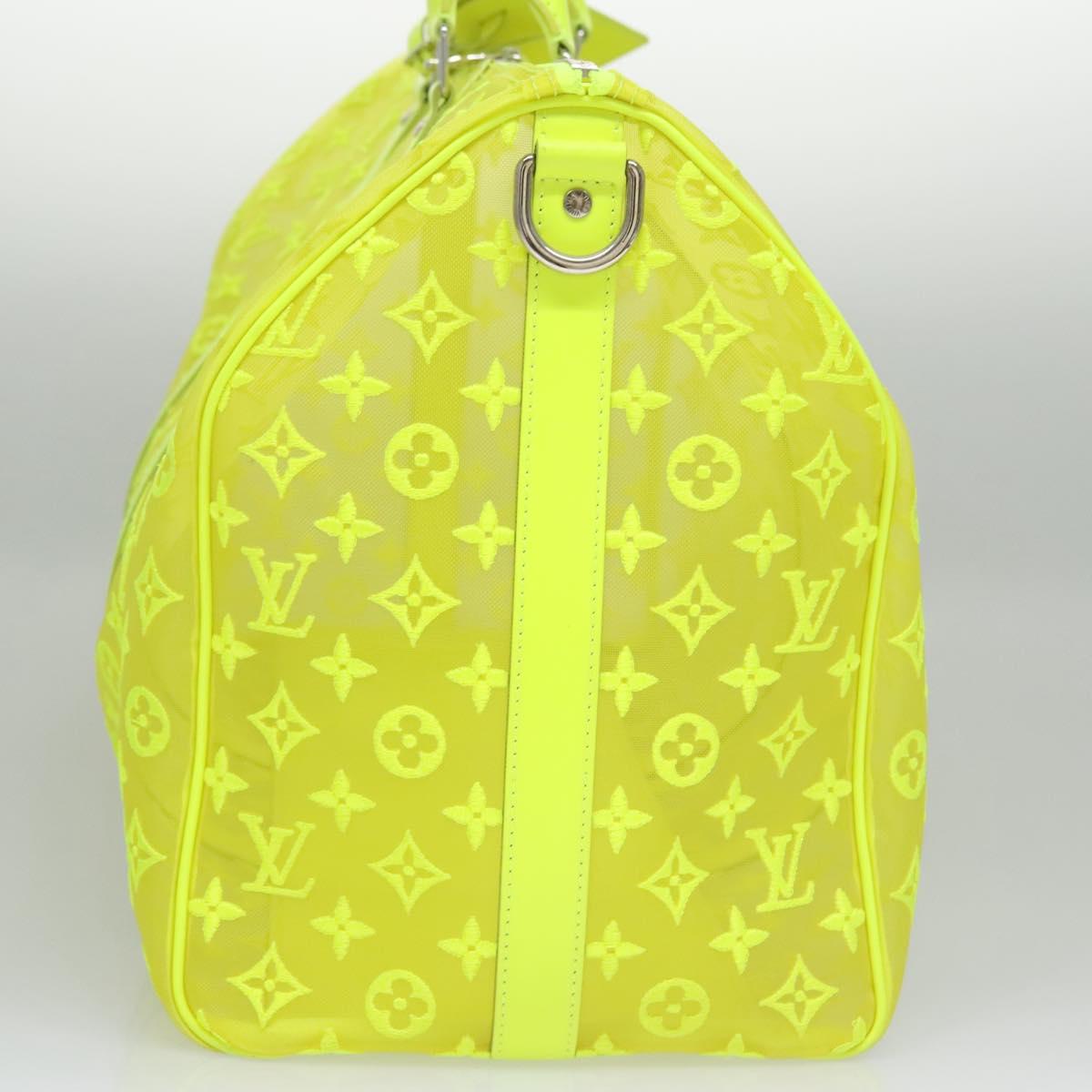 LOUIS VUITTON See Through Keepall Bandouliere 50 Bag Yellow M55380 Auth 112531A