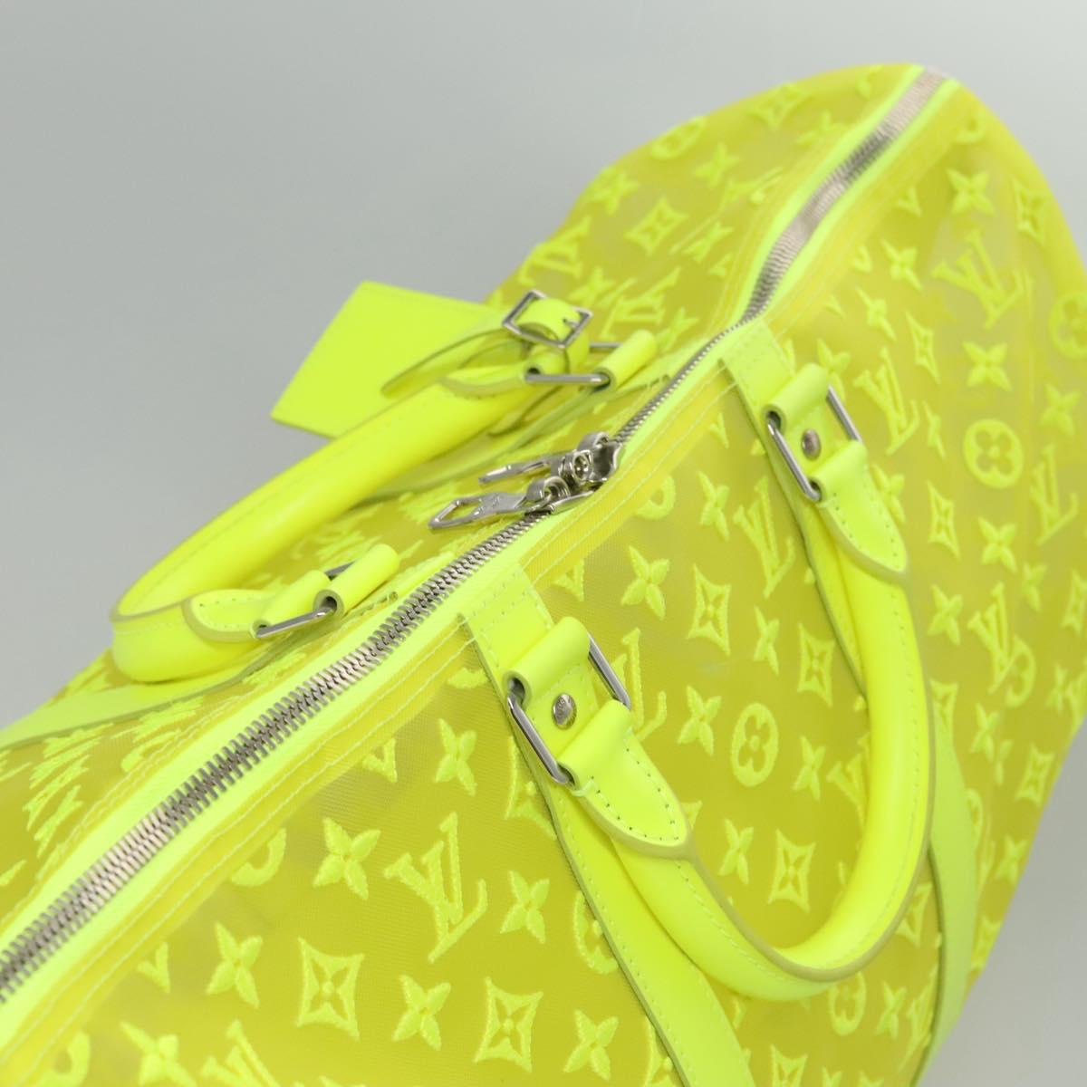 LOUIS VUITTON See Through Keepall Bandouliere 50 Bag Yellow M55380 Auth 112531SM