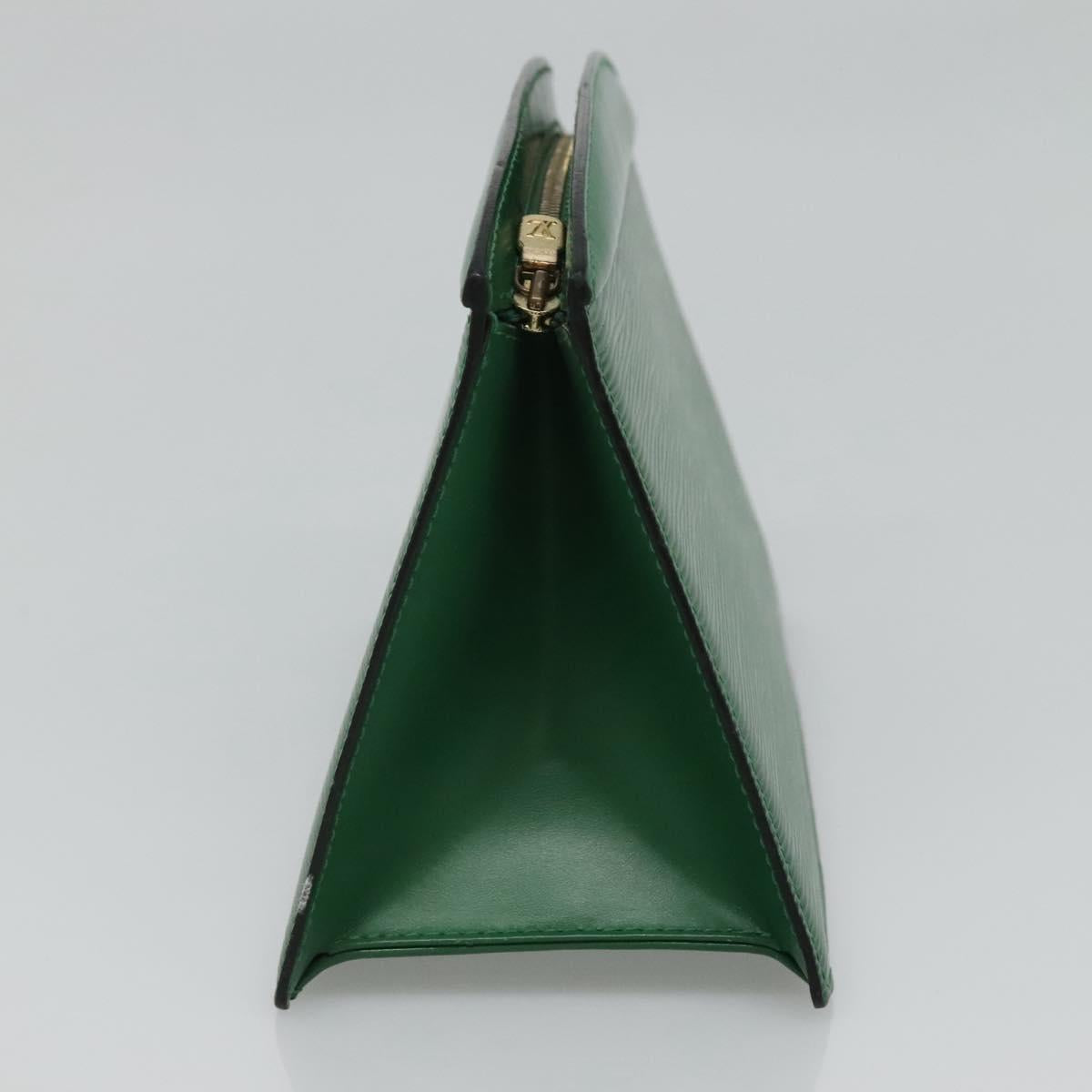 LOUIS VUITTON Epi Trousse Crete Pouch Green M48404 LV Auth 112588