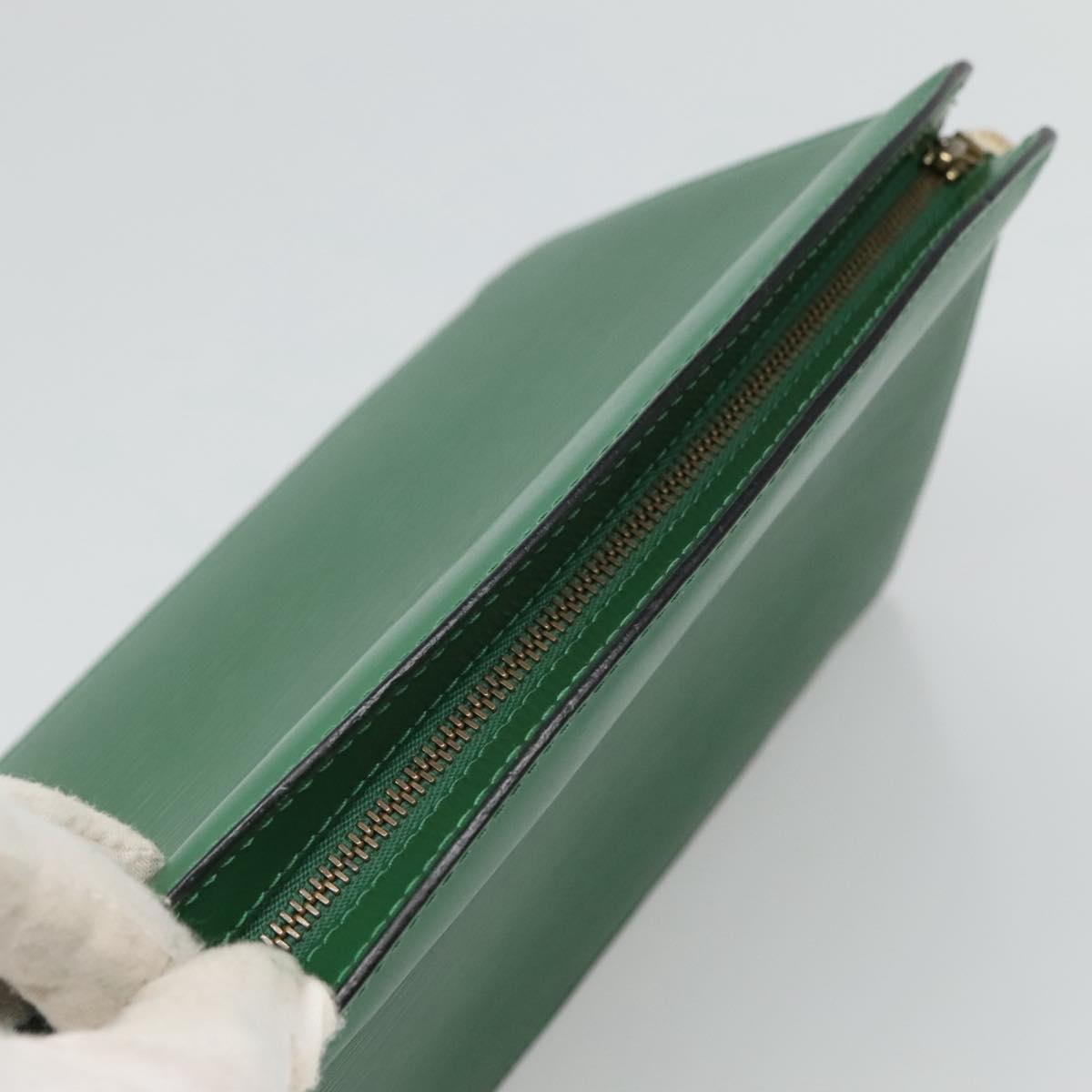 LOUIS VUITTON Epi Trousse Crete Pouch Green M48404 LV Auth 112588
