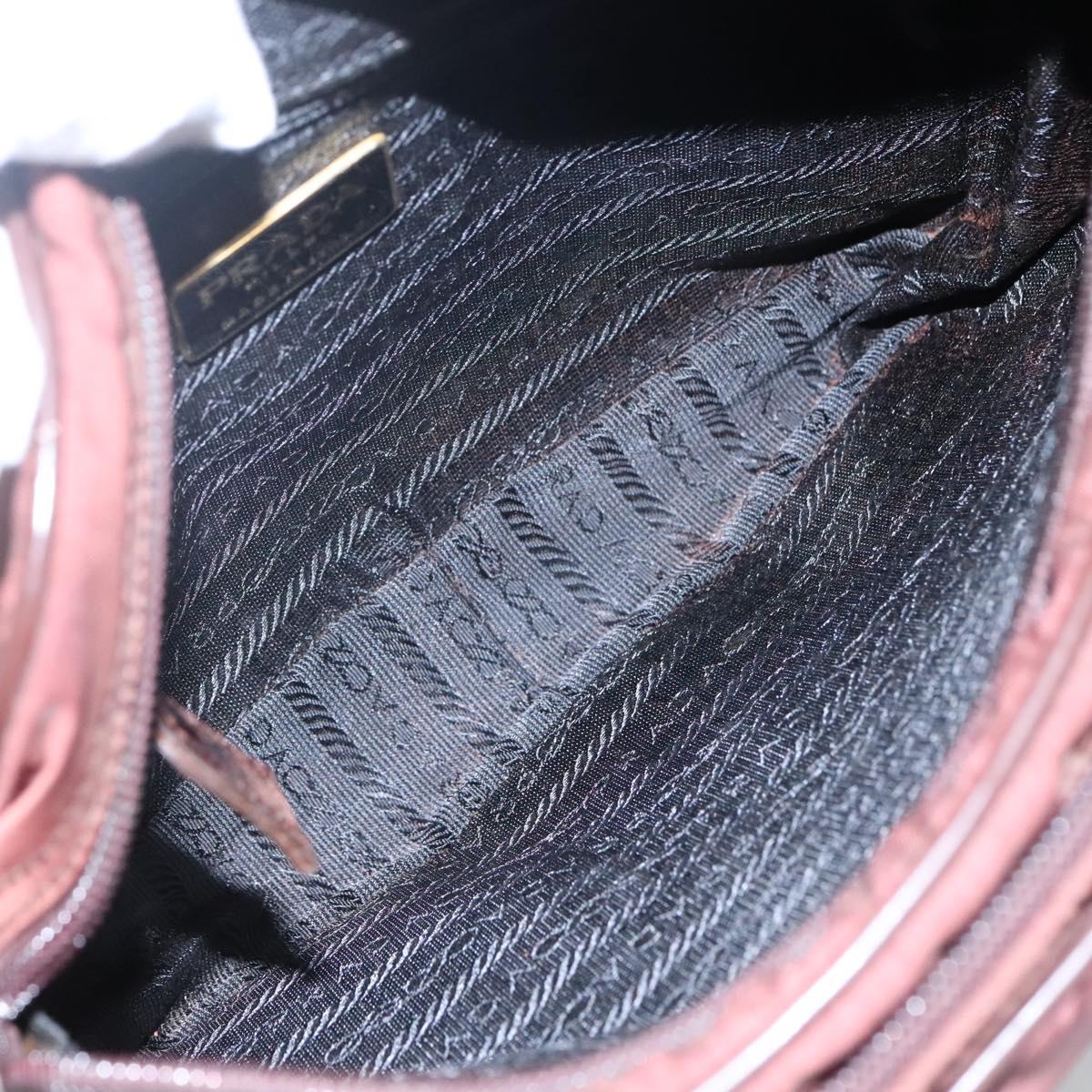 PRADA Shoulder Bag Nylon Brown Auth 112599