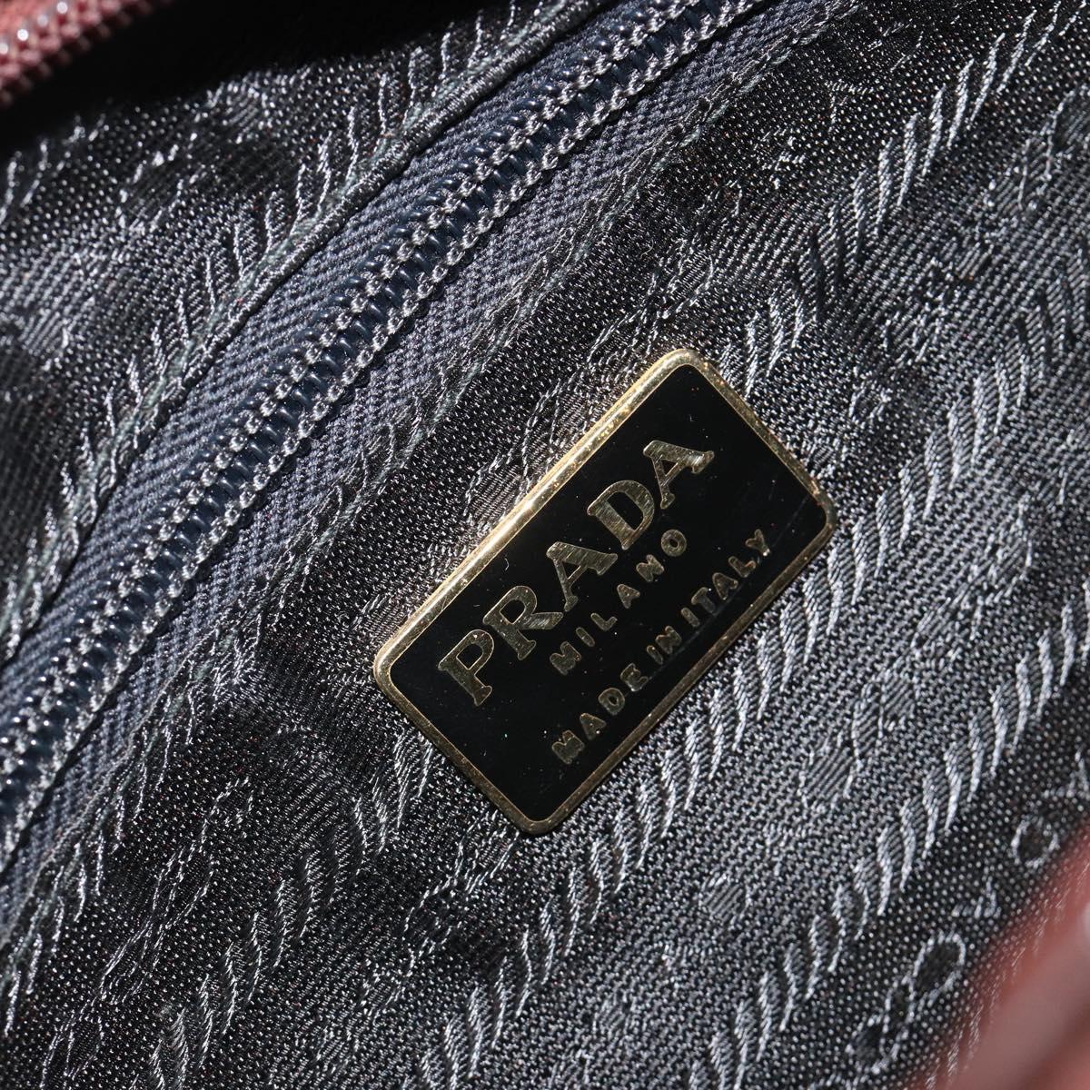 PRADA Shoulder Bag Nylon Brown Auth 112599