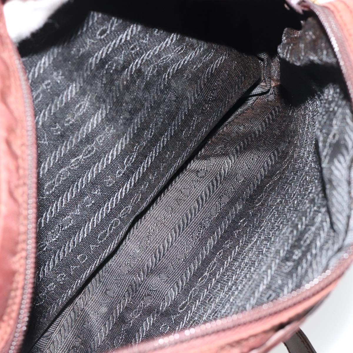 PRADA Shoulder Bag Nylon Brown Auth 112599