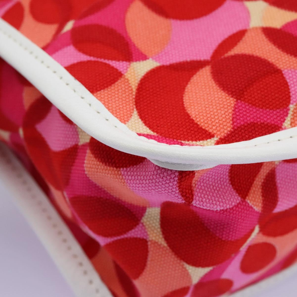 CELINE Shoulder Bag Canvas Pink Auth 112601