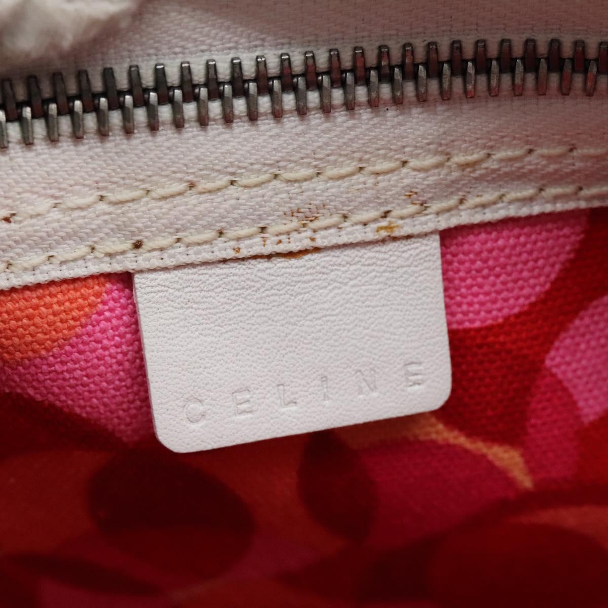 CELINE Shoulder Bag Canvas Pink Auth 112601