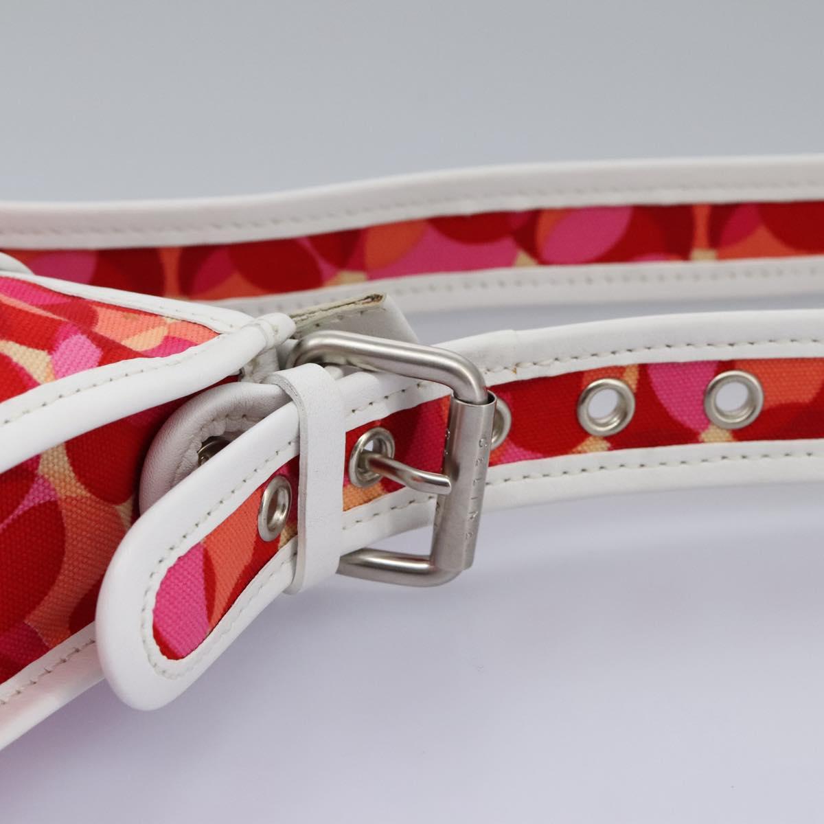 CELINE Shoulder Bag Canvas Pink Auth 112601