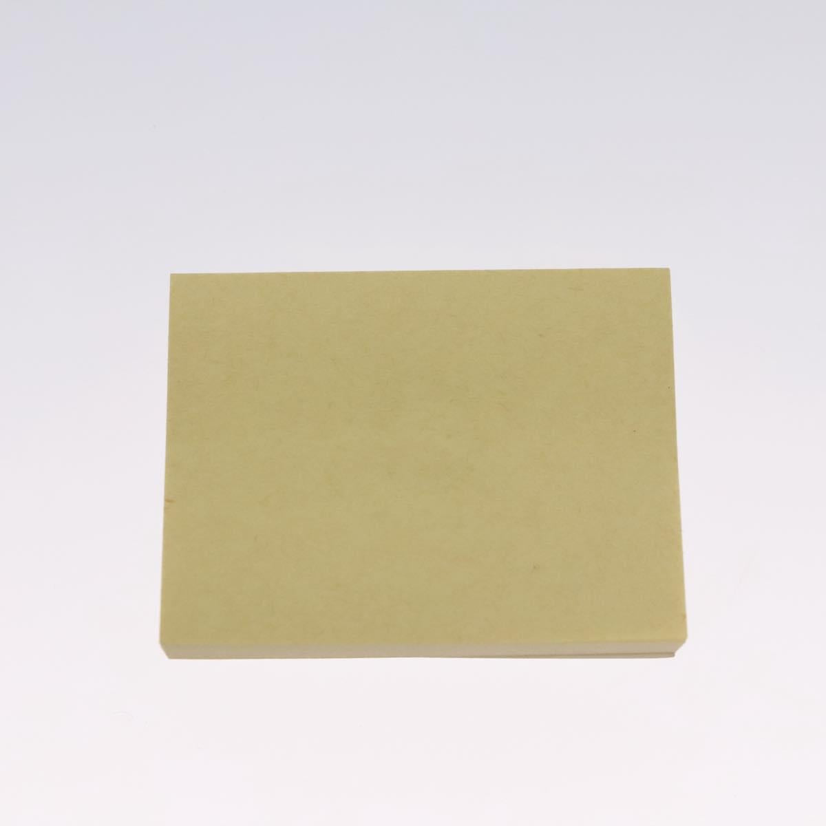 HERMES Mini Memo Cover Arajif Leather Yellow Auth 112632