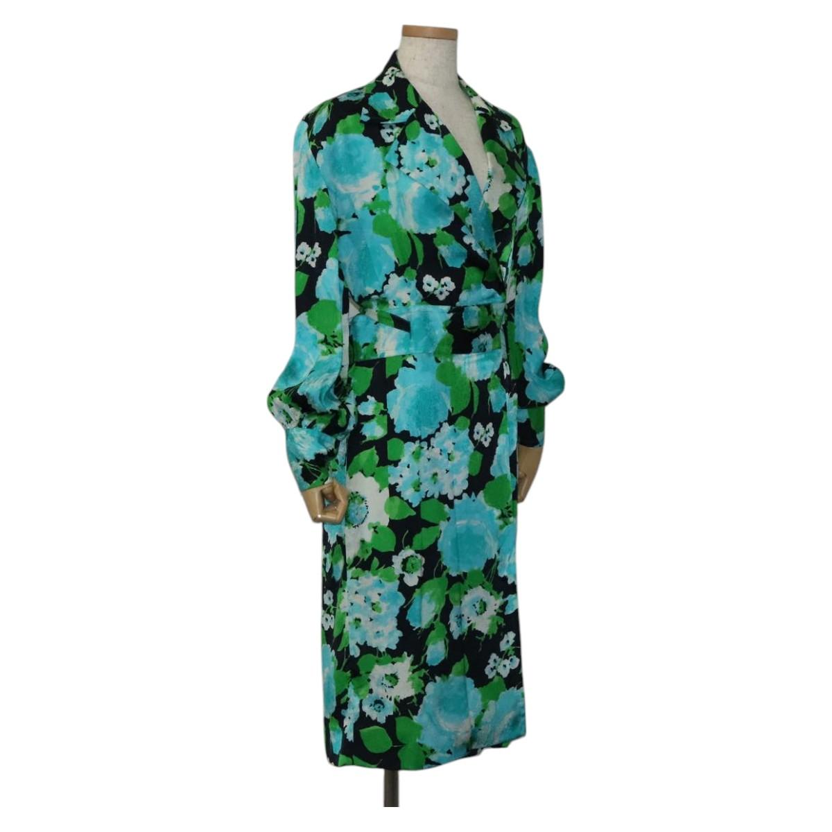 CELINE One Piece Silk Navy Auth 112650M