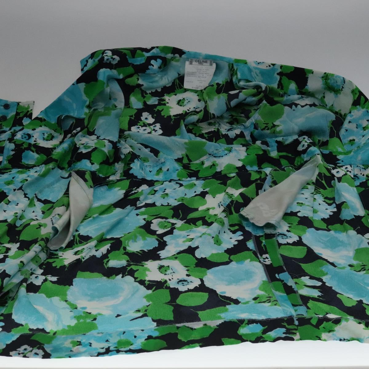 CELINE One Piece Silk Navy Auth 112650M