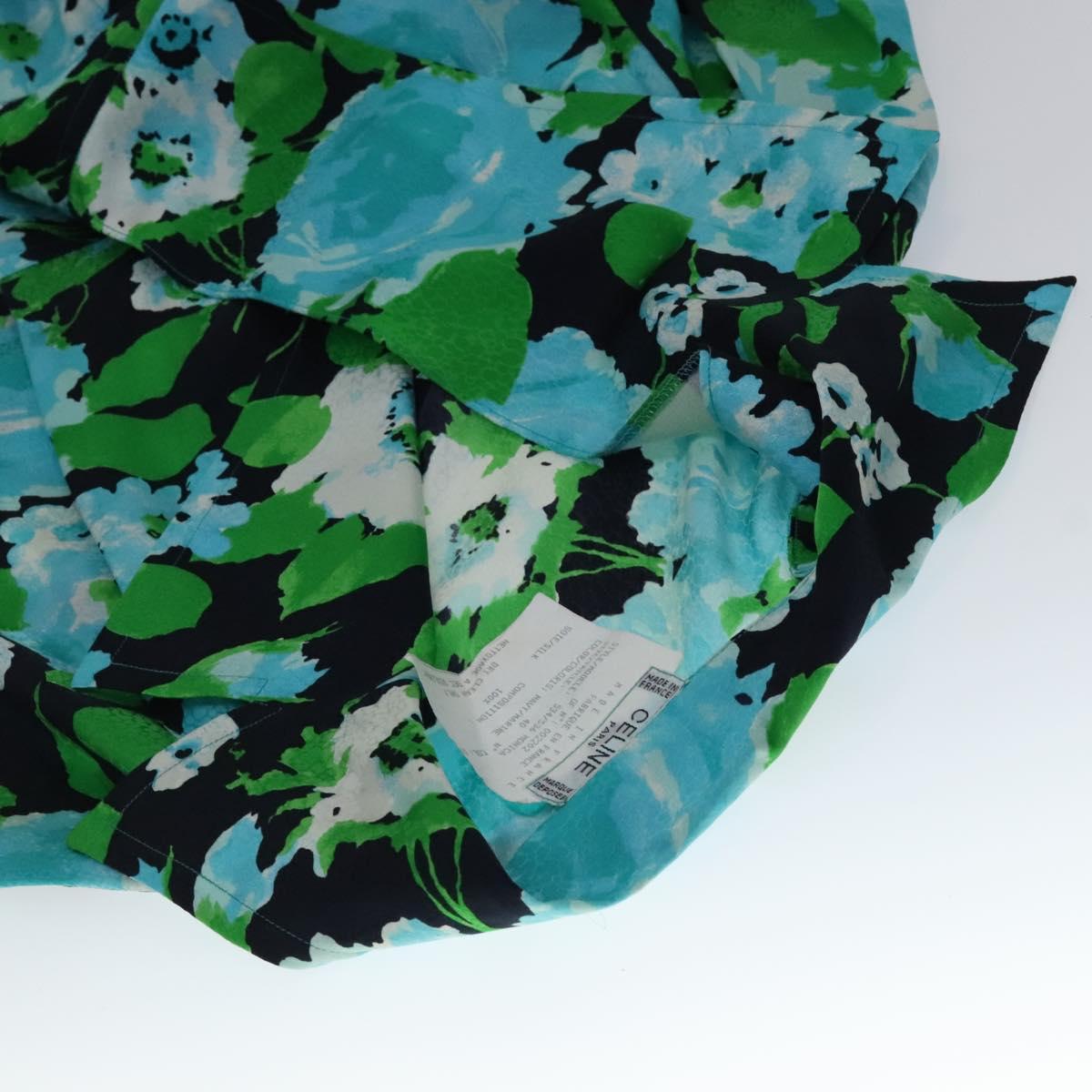 CELINE One Piece Silk Navy Auth 112650M