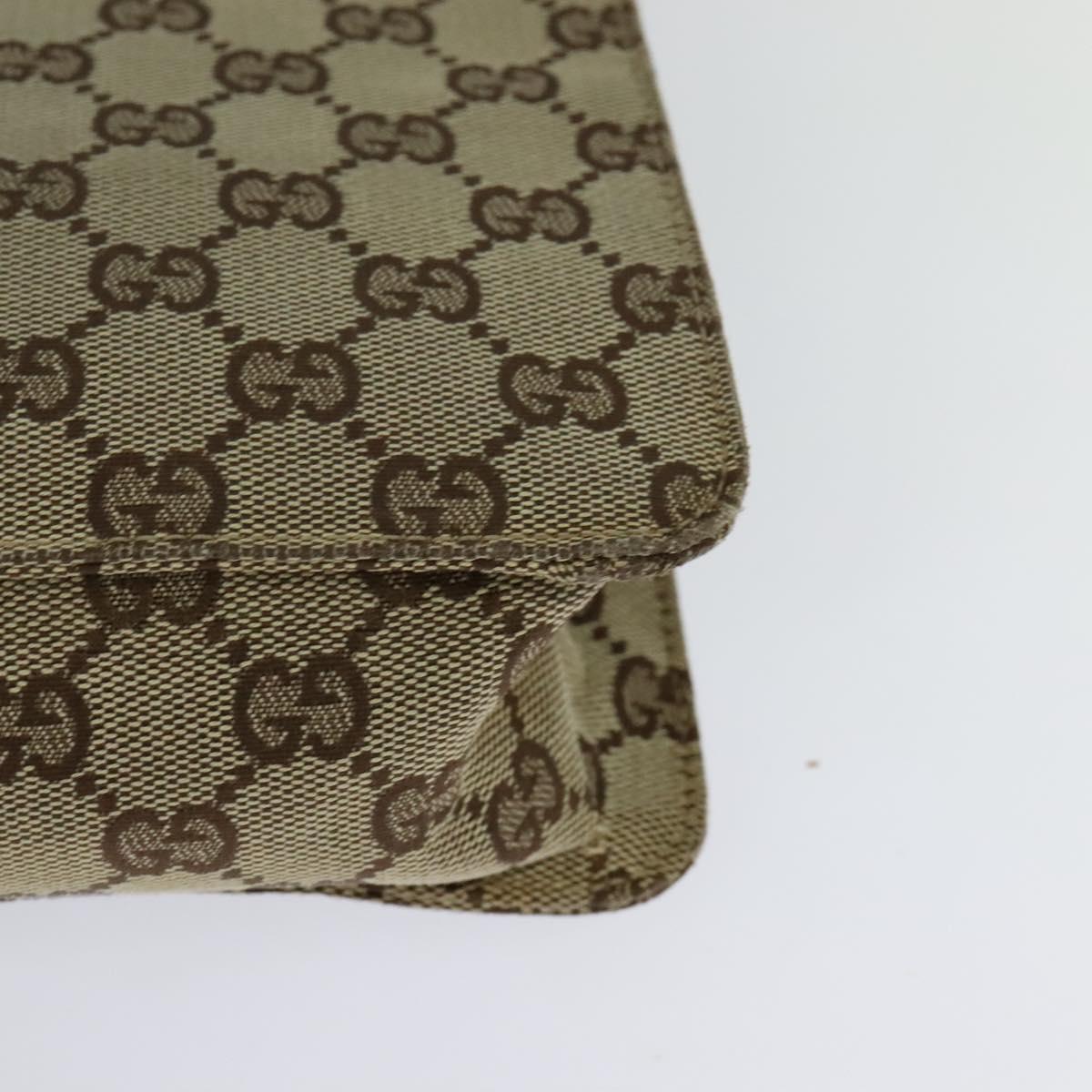 GUCCI GG Canvas Shoulder Bag Beige 120841 Auth 112651