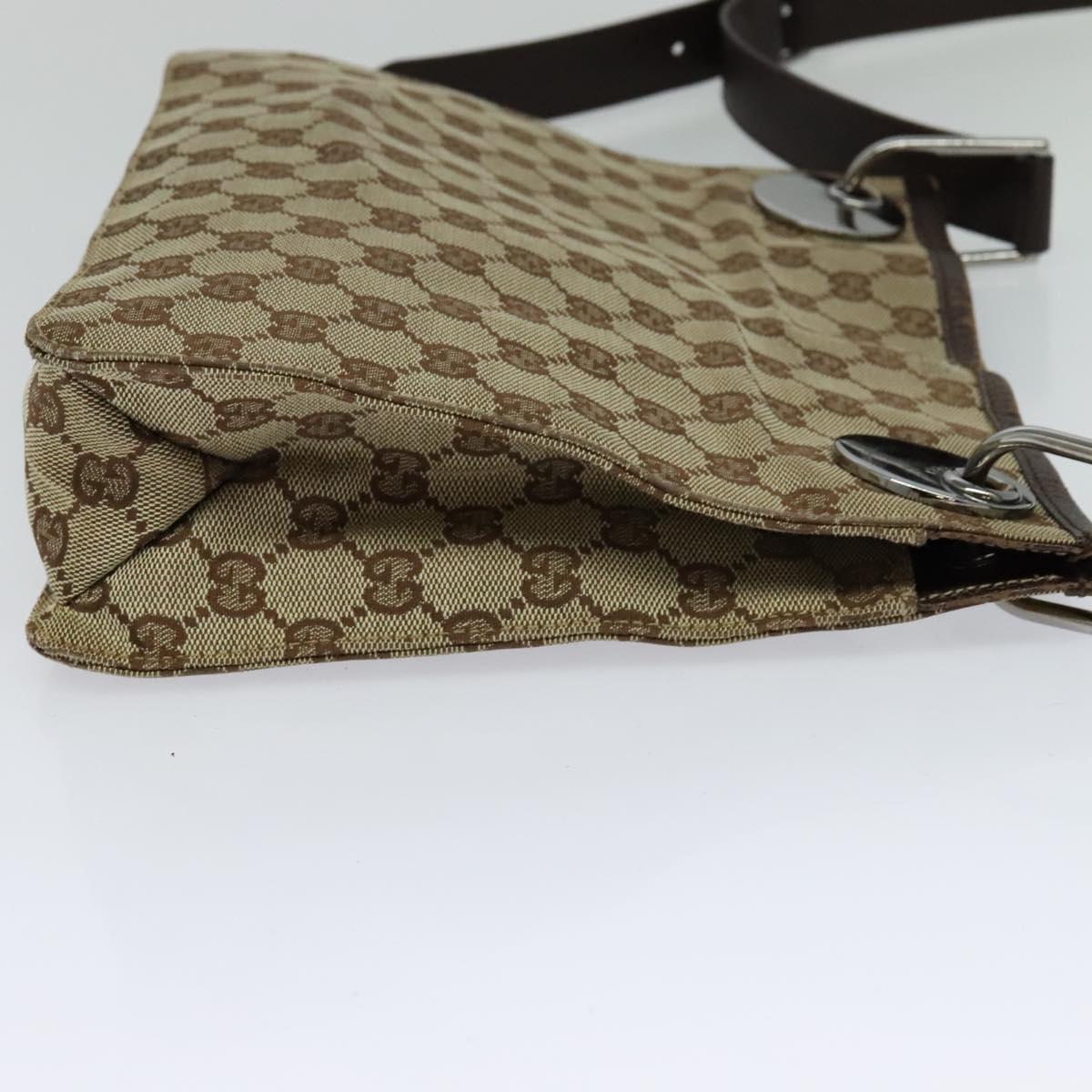 GUCCI GG Canvas Shoulder Bag Beige 120841 Auth 112651