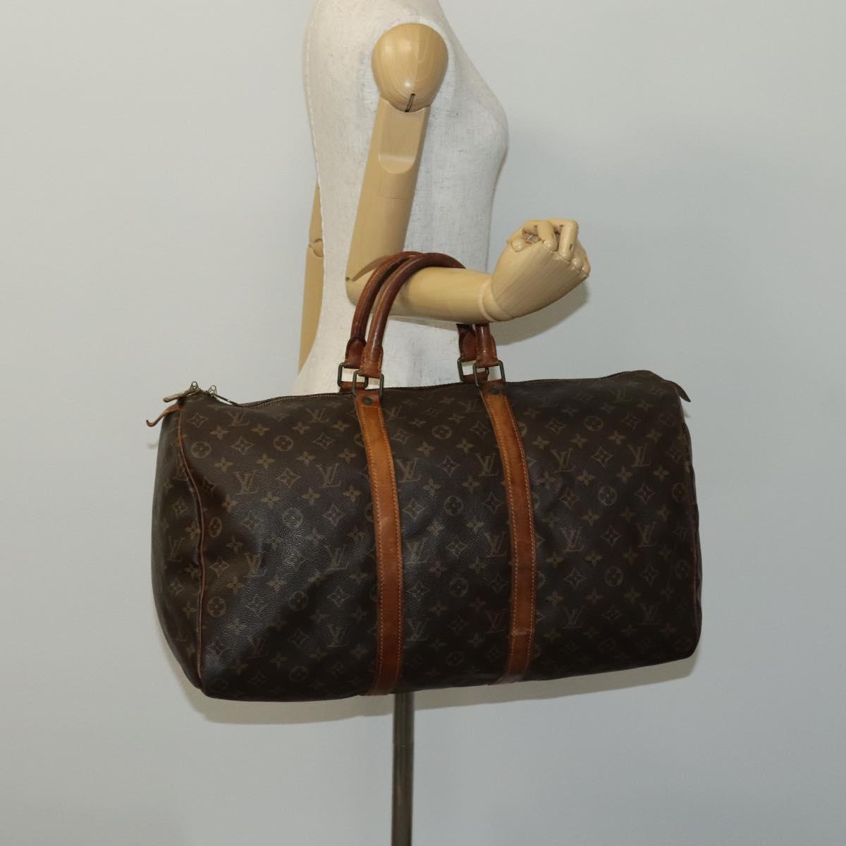 LOUIS VUITTON Monogram Keepall 50 Boston Bag M41426 LV Auth 112662