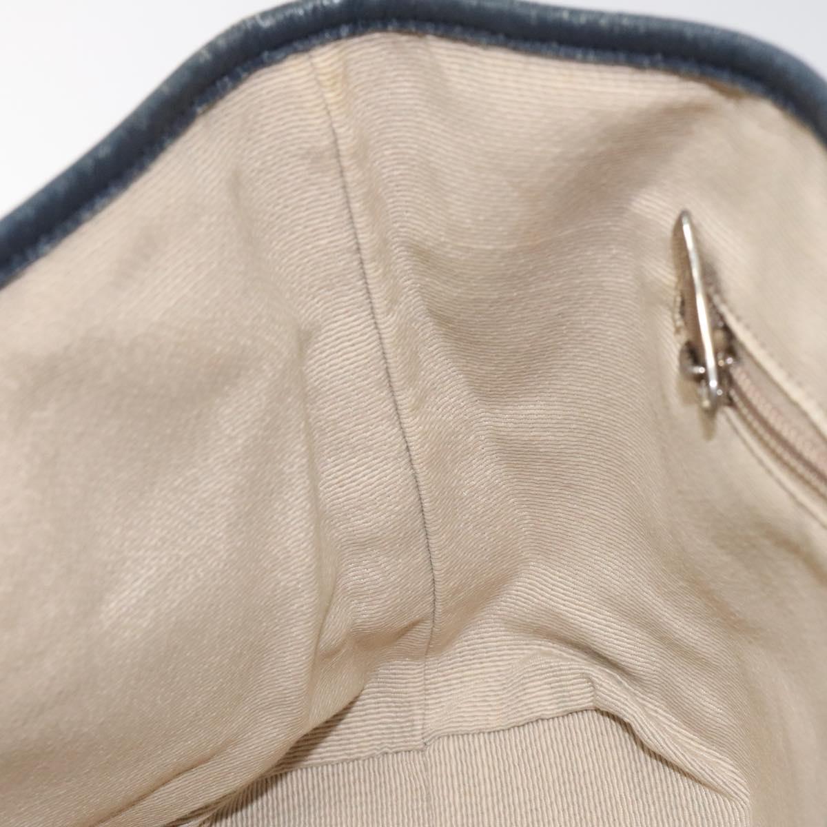 Salvatore Ferragamo Hand Bag Enamel Black Auth 112681