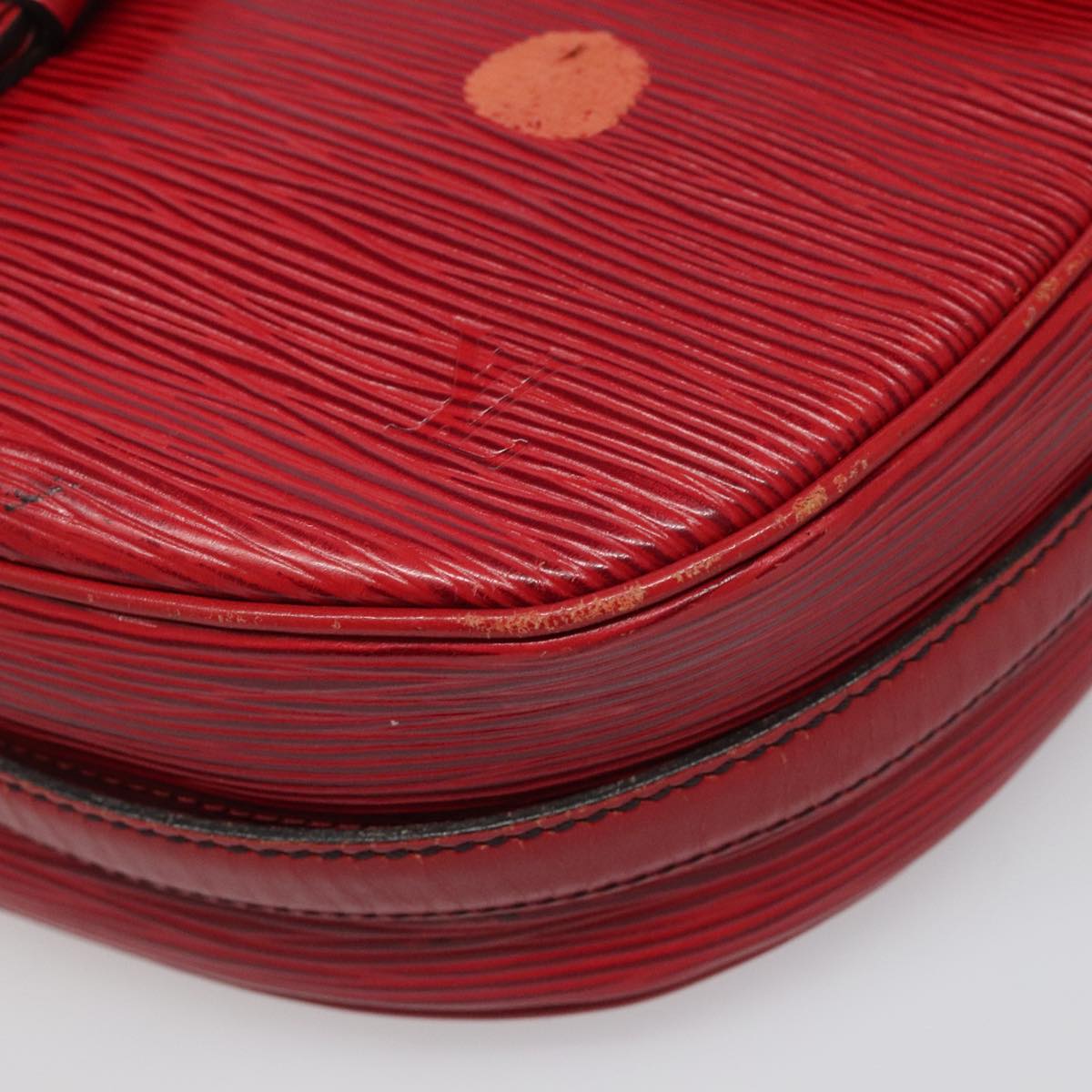 LOUIS VUITTON Epi Jeune Fille MM Shoulder Bag Red M52157 LV Auth 112739