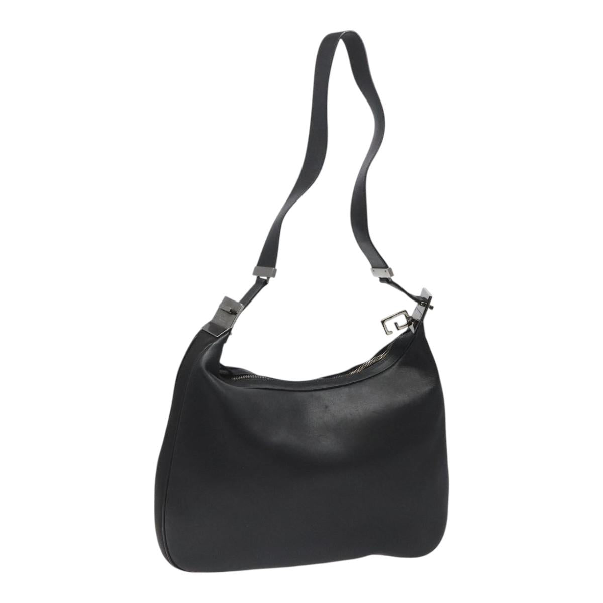 GUCCI Shoulder Bag Leather Black 001 3341 3444 Auth 112769