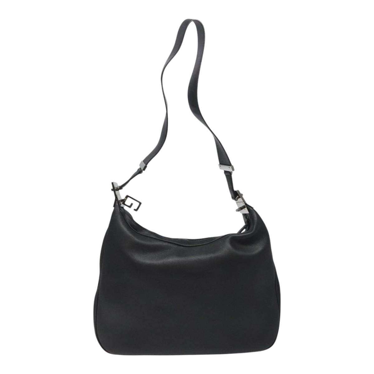 GUCCI Shoulder Bag Leather Black 001 3341 3444 Auth 112769