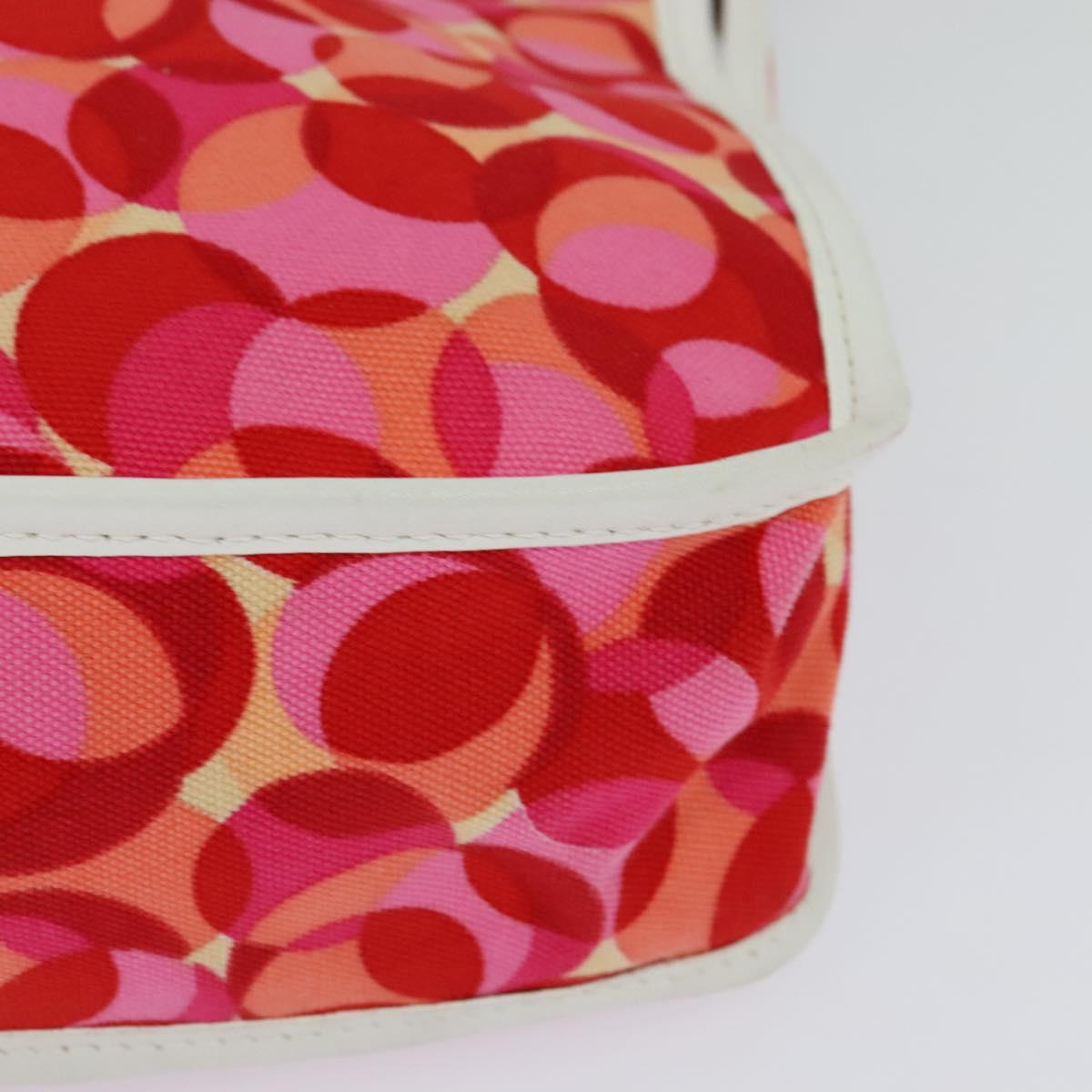 CELINE Shoulder Bag Canvas Red Auth 112849V