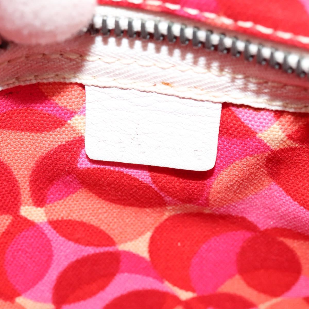 CELINE Shoulder Bag Canvas Red Auth 112849V