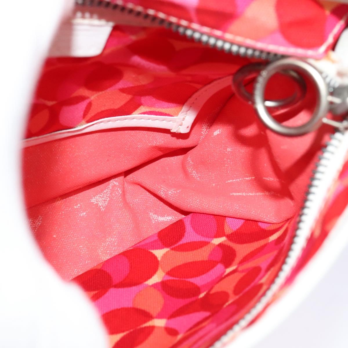 CELINE Shoulder Bag Canvas Red Auth 112849V